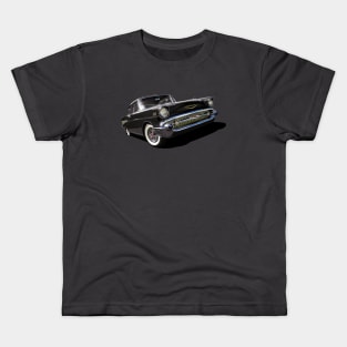 1957 chevrolet bel air in black Kids T-Shirt